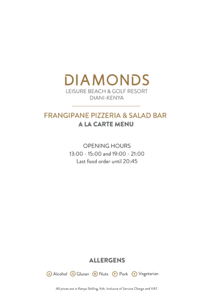 Frangipane Pizzeria A la carte Menu-1